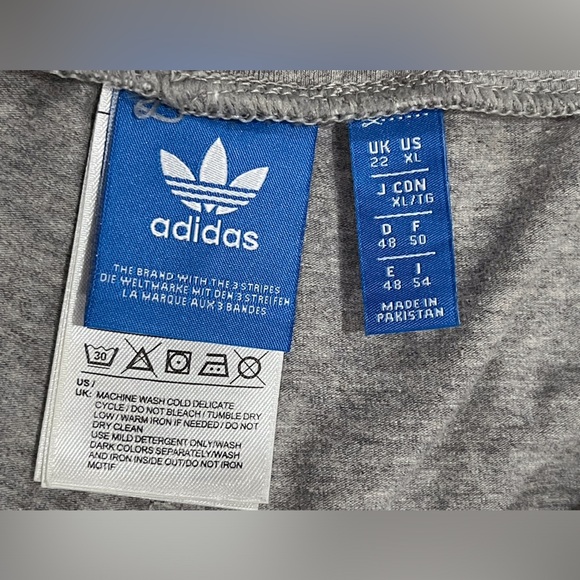 Adidas Kids Gray Joggers with White Stripes - Picture 6 of 12